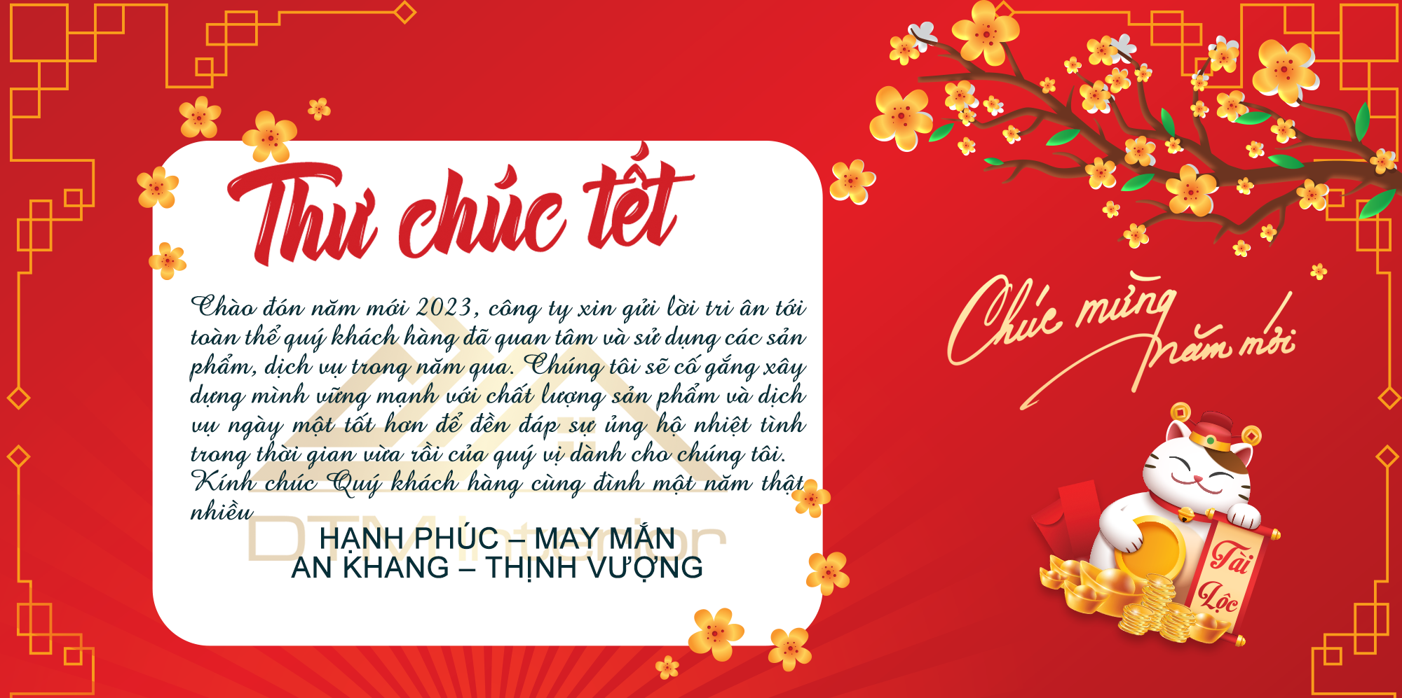 Chúc Mừng Năm Mới 2023 Nội Thất DTM